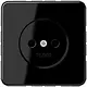 JUNG CD 1510 N SW wandcontactdoos zonder randaarde CD500 zwart glans