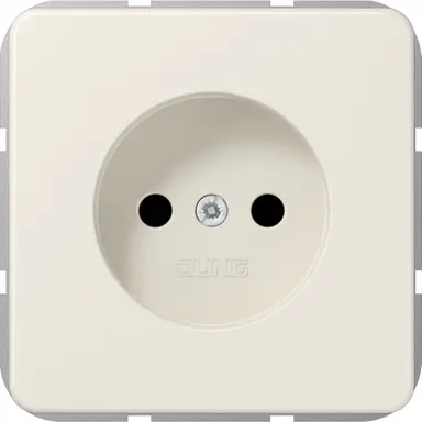 JUNG 1510 NKIUZV wandcontactdoos zonder randaarde Safety+ CD500 creme
