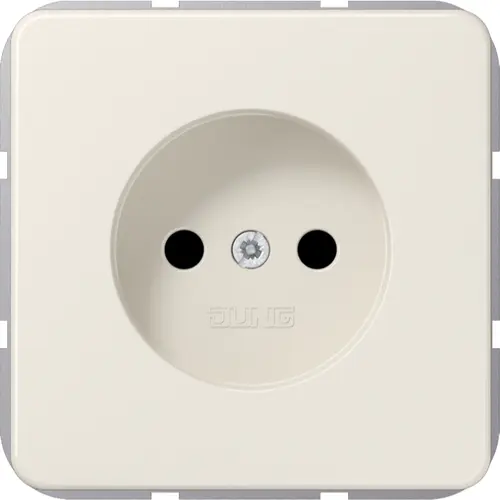 JUNG 1510 NKIUZV wandcontactdoos zonder randaarde Safety+ CD500 creme