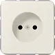 JUNG 1510 NKIUZV wandcontactdoos zonder randaarde Safety+ CD500 creme