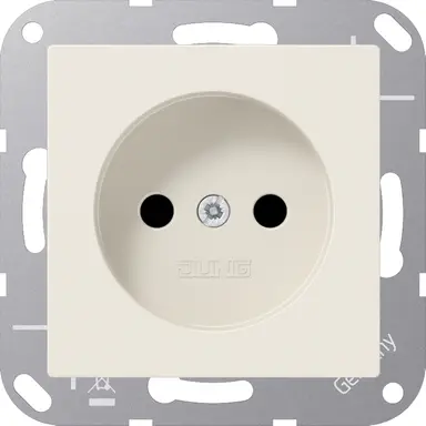 JUNG A 1510 N wandcontactdoos zonder randaarde A-range creme
