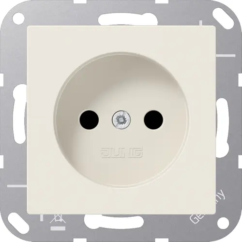 JUNG A 1510 N wandcontactdoos zonder randaarde A-range creme