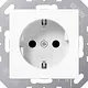 JUNG A 1521 NBF WW wandcontactdoos randaarde met schroefklemmen A-range alpine wit