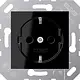 JUNG CD 5120 BFSW wandcontactdoos 50x50 zwart ra