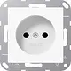JUNG A 1510 NKI WW wandcontactdoos zonder randaarde Safety+ A-range alpine wit