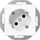 JUNG A 520-45 KI WW wandcontactdoos randaarde 45 graden Safety+ A-range alpine wit