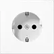 JUNG LS 1520 KI WW wandcontactdoos randaarde Safety+ met klauwbevestiging LS990 alpine wit