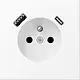 JUNG LS 1520 F-15 CA WWM wandcontactdoos penaarde Safety+ met USB type A en C LS990 sneeuwwit mat