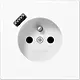 JUNG LS 1520 F-18 AWW wandcontactdoos penaarde Safety+ met USB type A LS990 alpine wit