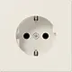 JUNG LS 1520 wandcontactdoos randaarde met klauwbevestiging LS990 creme