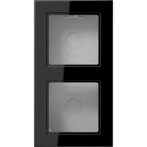 JUNG A 5582 BF A SW opbouwbak 2-voudig A550 zwart glans