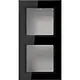 JUNG A 5582 BF A SW opbouwbak 2-voudig A550 zwart glans