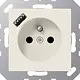 JUNG A 1520 F-18 A wandcontactdoos penaarde Safety+ met USB type A A-range creme