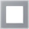 JUNG AV 581 GLM KG afdekraam 1-voudig A Viva kristalgrijs glas