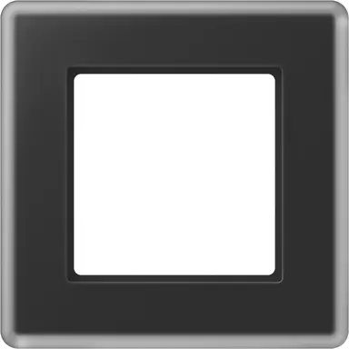 JUNG AV 581 GLM SW afdekraam 1-voudig A Viva zwart glas