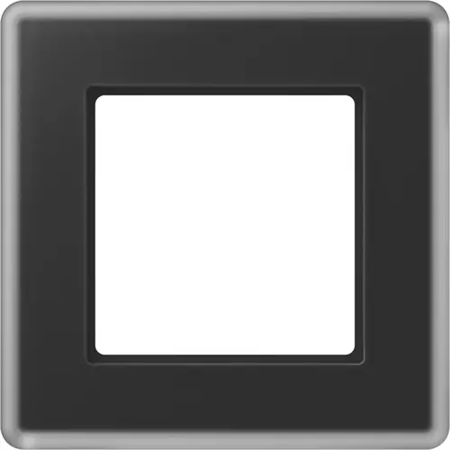 JUNG AV 581 GLM SW afdekraam 1-voudig A Viva zwart glas