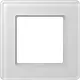 JUNG AV 581 GLM WW afdekraam 1-voudig A Viva alpine wit glas