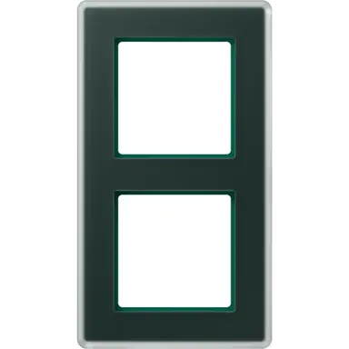 JUNG AV 582 GLM SG afdekraam 2-voudig A Viva smaragdgroen glas