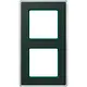 JUNG AV 582 GLM SG afdekraam 2-voudig A Viva smaragdgroen glas
