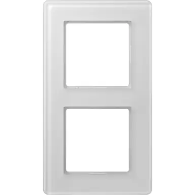 JUNG AV 582 GLM WW afdekraam 2-voudig A Viva alpine wit glas