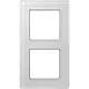 JUNG AV 582 GLM WW afdekraam 2-voudig A Viva alpine wit glas