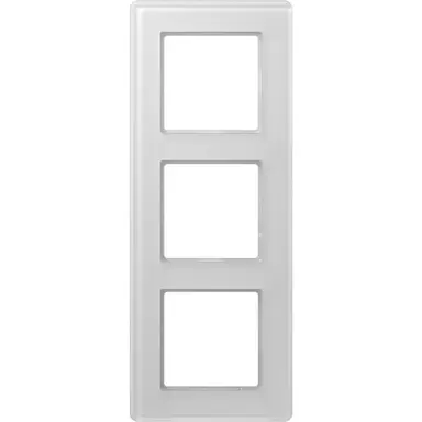 JUNG AV 583 GLM WW afdekraam 3-voudig A Viva alpine wit glas