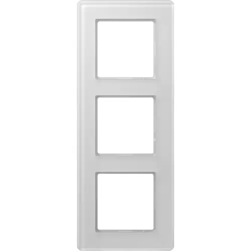 JUNG AV 583 GLM WW afdekraam 3-voudig A Viva alpine wit glas