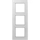 JUNG AV 583 GLM WW afdekraam 3-voudig A Viva alpine wit glas