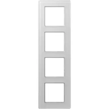 JUNG AV 584 GLM WW afdekraam 4-voudig A Viva alpine wit glas