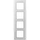JUNG AV 584 GLM WW afdekraam 4-voudig A Viva alpine wit glas