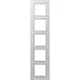 JUNG AV 585 GLM WW afdekraam 5-voudig A Viva alpine wit glas