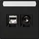 JUNG MMD LS 4521 SWM Smart-TV-aansluitdoos LS990 grafietzwart mat