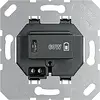 JUNG USB PD60 C SW USB-lader type C met snellaadfunctie Power Delivery 60 Watt zwart glans