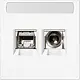 JUNG MMD LS 4521 WWM Smart-TV-aansluitdoos LS990 sneeuwwit mat