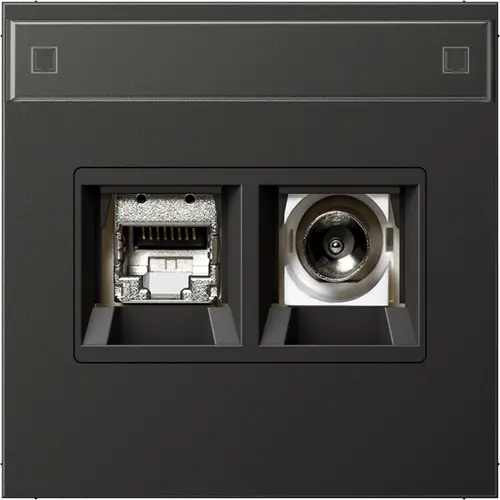JUNG MMD AL 4521 AN Smart-TV-aansluitdoos LS990 antraciet gelakt aluminium