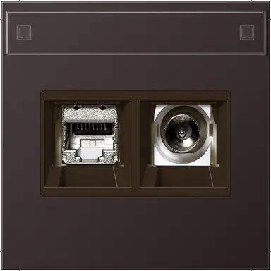 JUNG MMD AL 4521 D Smart-TV-aansluitdoos LS990 dark gelakt aluminium