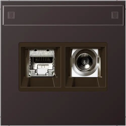 JUNG MMD AL 4521 D Smart-TV-aansluitdoos LS990 dark gelakt aluminium