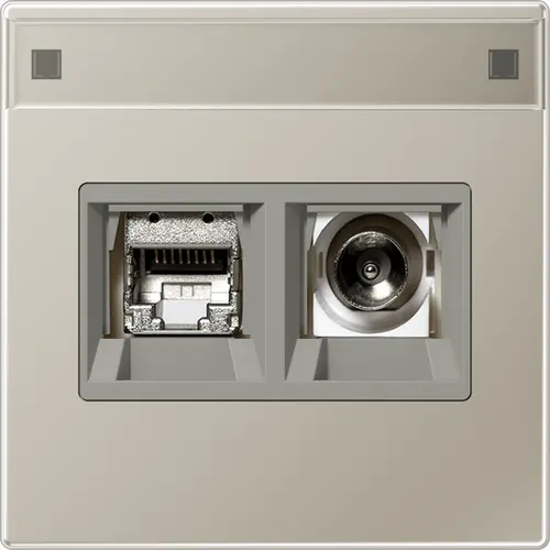 JUNG MMD ES 4521 Smart-TV-aansluitdoos LS990 edelstaal