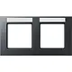 JUNG A 55820 BF NA ANM afdekraam 2-voudig horizontaal met tekstvenster A550 antraciet mat