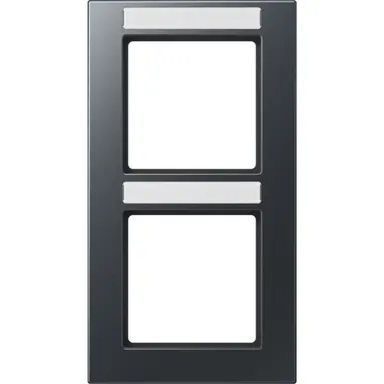 JUNG A 5582 BF NA ANM afdekraam 2-voudig verticaal met tekstvenster A550 antraciet mat