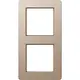 JUNG AF 582 BF CH afdekraam 2-voudig A Flow champagne