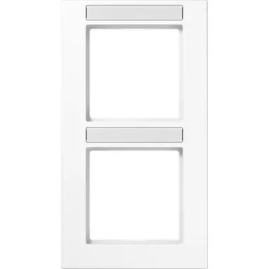 JUNG A 5582 BF NA WW afdekraam 2-voudig verticaal met tekstvenster A550 alpine wit