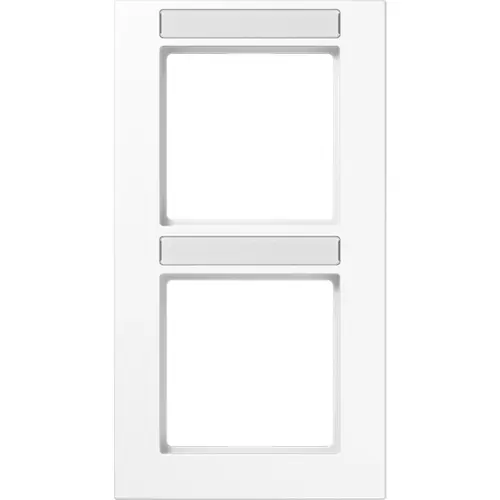 JUNG A 5582 BF NA WW afdekraam 2-voudig verticaal met tekstvenster A550 alpine wit