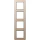 JUNG AF 584 BF CH afdekraam 4-voudig A Flow champagne