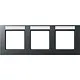 JUNG A 55830 BF NA ANM afdekraam 3-voudig horizontaal met tekstvenster A550 antraciet mat