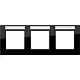JUNG A 55830 BF NA SW afdekraam 3-voudig horizontaal met tekstvenster A550 zwart glans
