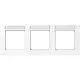 JUNG A 55830 BF NA WW afdekraam 3-voudig horizontaal met tekstvenster A550 alpine wit