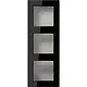 JUNG A 5583 BF A SW opbouwbak 3-voudig A550 zwart glans