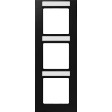 JUNG A 5583 BF NA SWM afdekraam 3-voudig verticaal met tekstvenster A550 grafietzwart mat