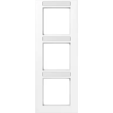 JUNG A 5583 BF NA WW afdekraam 3-voudig verticaal met tekstvenster A550 alpine wit